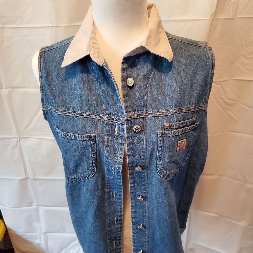KIKOMO BLUE JEANS 90's denim, white collar shirt